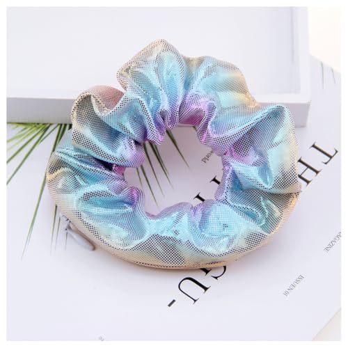 Hrlace 10 Stück Haargummis mit Tasche und Reißverschluss verstecktes Haargummi Scrunchies Elastischer Bunte Haarbänder Pferdeschwanz Halter für Frauen Mädchen Geschenk Schlüssel Rosa Blau von Hrlace