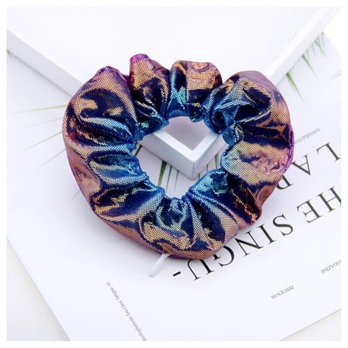 Hrlace 10 Stück Haargummis mit Tasche und Reißverschluss verstecktes Haargummi Scrunchies Elastischer Bunte Haarbänder Pferdeschwanz Halter für Frauen Mädchen Geschenk Schlüssel Saphirblau von Hrlace