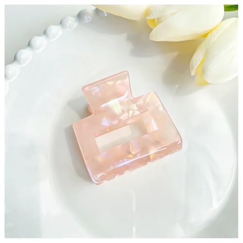 Hrlace 2 Stück Haarklammer Klein Haarspangen Kleine Eckig Rutschfeste Krallenclip Haarspange für Frauen und Mädchen Damen Haarklammern für Dünnes Mitteldickes Haar Haarstyling Zubehör Orange von Hrlace