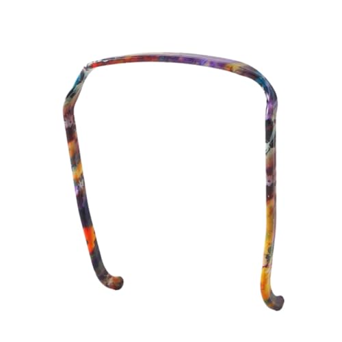 Hrlace 2 Stück Haarreif Sonnenbrille Eckiger Haarreifen Stirnbänder Unsichtbarer Haarreif Kunststoff Headband für Männer Damen Lockiges und Gestyltes Haar für Volume and Style Hair Bunt 2# von Hrlace