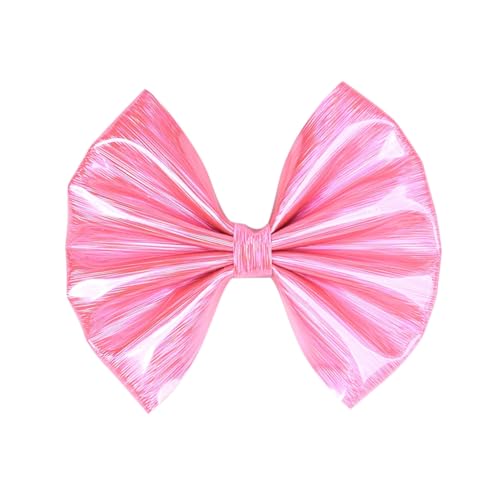 Hrlace 2 Stück Haarschleifen Haarspangen Clips für Mädchen Einfarbige Haarnadel mit Schleife Haarspange Glitzer Haarschleife Clip Haarschmuck Accessoires für Kinder Mädchen Frauen Dunkelrosa von Hrlace