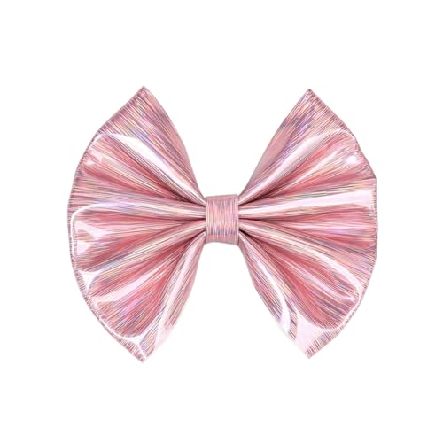 Hrlace 2 Stück Haarschleifen Haarspangen Clips für Mädchen Einfarbige Haarnadel mit Schleife Haarspange Glitzer Haarschleife Clip Haarschmuck Accessoires für Kinder Mädchen Frauen Hellrosa von Hrlace