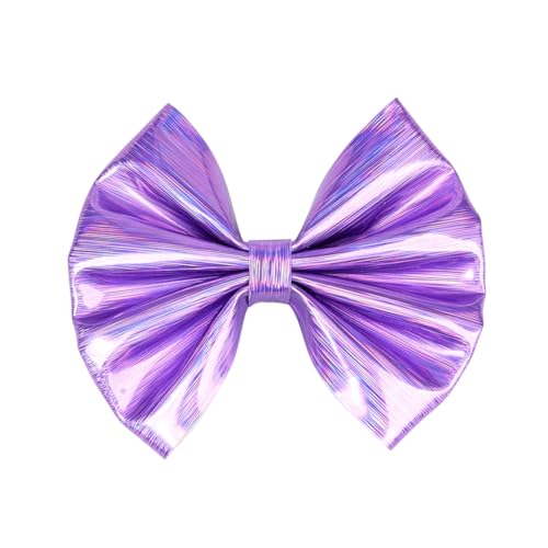 Hrlace 2 Stück Haarschleifen Haarspangen Clips für Mädchen Einfarbige Haarnadel mit Schleife Haarspange Glitzer Haarschleife Clip Haarschmuck Accessoires für Kinder Mädchen Frauen Lila von Hrlace