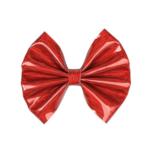 Hrlace 2 Stück Haarschleifen Haarspangen Clips für Mädchen Einfarbige Haarnadel mit Schleife Haarspange Glitzer Haarschleife Clip Haarschmuck Accessoires für Kinder Mädchen Frauen Rot von Hrlace