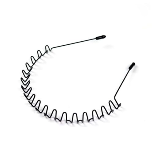 Hrlace 2 Stück Metall Haarband Elastisches Haarreifen Männer Frauen Stirnband Rutschfeste Multi Style Haarbänder für Outdoor Sport Fitness Yoga Make up Waschen Schönheitspflege Anti-Gebirge von Hrlace