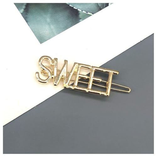 Hrlace 2 Stück Metall Haarspange Damen Süße Haarschmuck Hair Clip Hohlen Haarnadeln Gold Minimalistische Haarspangen Stern Schleifen Herz Haarspange für Hochzeit Party Geschenk Frauen Mädchen #36 von Hrlace