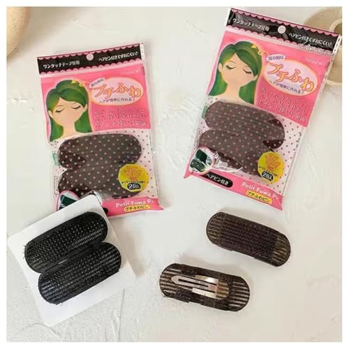 Hrlace 2 Stück Volumen Haar Basis Bump It Up Hair Clip Haarkissen Styling Insert Flecht Werkzeug Haar Bump Up Kamm Clips Schwamm Brötchen Haar Pad Zubehör für Frauen und Mädchen Schwarz #8 von Hrlace