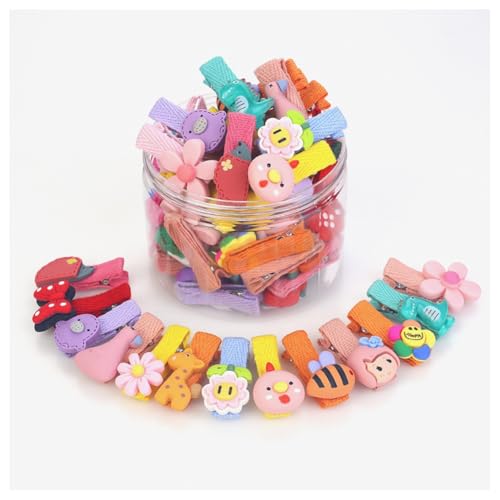 Hrlace 26 Stück Baby Mädchen Haarspangen Cartoon Frucht Haarnadeln Handgemachte Stoff Haarschellen Kinder Niedlichen-Haarspangen Bunte Haarklammer Kleine Haarschmuck Haarclips für Kleinkinder 11# von Hrlace
