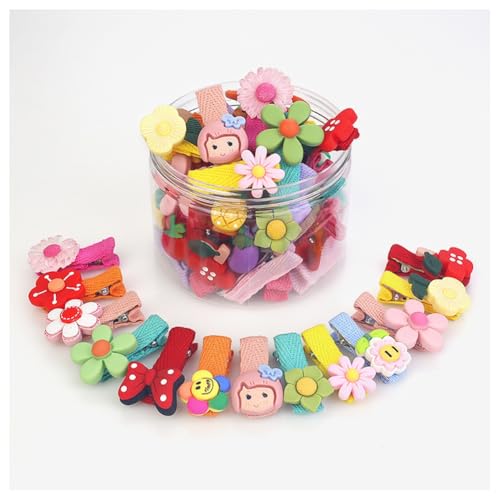 Hrlace 26 Stück Baby Mädchen Haarspangen Cartoon Frucht Haarnadeln Handgemachte Stoff Haarschellen Kinder Niedlichen-Haarspangen Bunte Haarklammer Kleine Haarschmuck Haarclips für Kleinkinder 3# von Hrlace