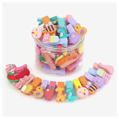 Hrlace 26 Stück Baby Mädchen Haarspangen Cartoon Frucht Haarnadeln Handgemachte Stoff Haarschellen Kinder Niedlichen-Haarspangen Bunte Haarklammer Kleine Haarschmuck Haarclips für Kleinkinder 4# von Hrlace