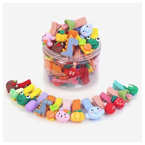 Hrlace 26 Stück Baby Mädchen Haarspangen Cartoon Frucht Haarnadeln Handgemachte Stoff Haarschellen Kinder Niedlichen-Haarspangen Bunte Haarklammer Kleine Haarschmuck Haarclips für Kleinkinder 7# von Hrlace