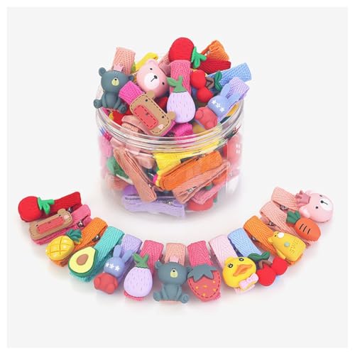 Hrlace 26 Stück Baby Mädchen Haarspangen Cartoon Frucht Haarnadeln Handgemachte Stoff Haarschellen Kinder Niedlichen-Haarspangen Bunte Haarklammer Kleine Haarschmuck Haarclips für Kleinkinder 8# von Hrlace