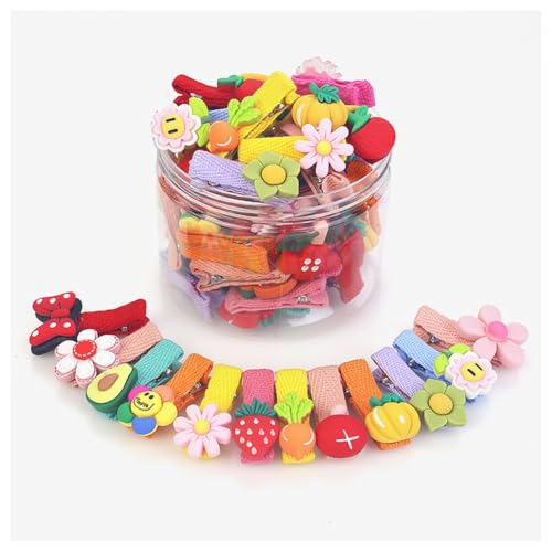 Hrlace 26 Stück Baby Mädchen Haarspangen Cartoon Frucht Haarnadeln Handgemachte Stoff Haarschellen Kinder Niedlichen-Haarspangen Bunte Haarklammer Kleine Haarschmuck Haarclips für Kleinkinder 9# von Hrlace
