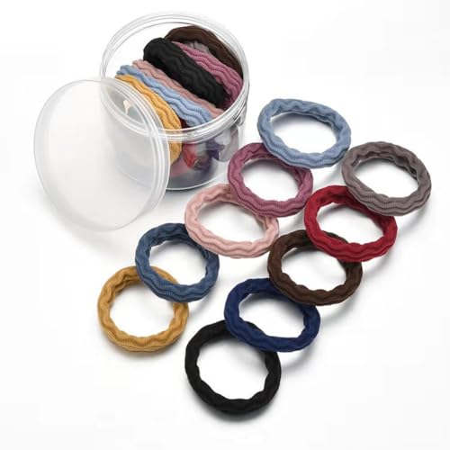 Hrlace 40 Stück Haargummis Elastische haarband Nahtlose-Haargummis Zopfgummis Bunt Elastisch Haargummi Damen Pferdeschwanz Gummi Halter Haar-Accessoires für Frauen Mädchen Kinder Gemischte Farben #2 von Hrlace