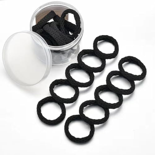 Hrlace 40 Stück Haargummis Elastische haarband Nahtlose-Haargummis Zopfgummis Bunt Elastisch Haargummi Damen Pferdeschwanz Gummi Halter Haar-Accessoires für Frauen Mädchen Kinder Schwarz #1 von Hrlace