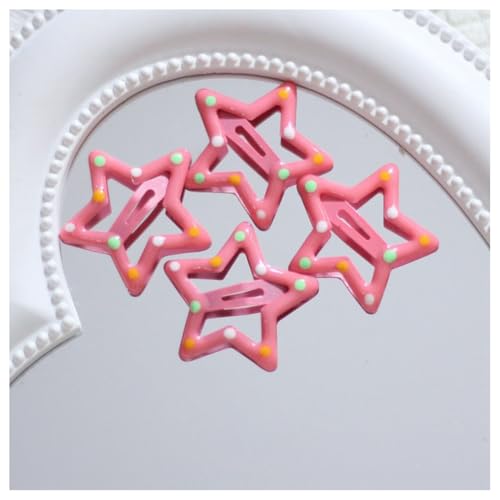 Hrlace 40 Stück Stern Haarspangen Y2K Haarschmuck Bunte Stern-Haarspange Star-Haarclips Mädchen Klein Haarklammern Kinder Niedlichen Haar Clips Hair-Accessories für Damen Polka Dot Wassermelone Rot von Hrlace