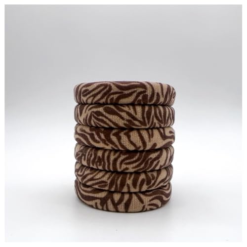 Hrlace 6 Stück Haargummis Damen Elastisch Haargummi Scrunchies Leopard Haarbänder Haargummis Keine Beschädigung Scrunchies Zopfgummis Haar Accessoires für Frauen Mädchen und Kinder Leopard #3 von Hrlace