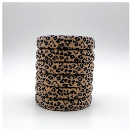 Hrlace 6 Stück Haargummis Damen Elastisch Haargummi Scrunchies Leopard Haarbänder Haargummis Keine Beschädigung Scrunchies Zopfgummis Haar Accessoires für Frauen Mädchen und Kinder Leopard #4 von Hrlace