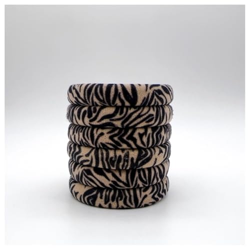 Hrlace 6 Stück Haargummis Damen Elastisch Haargummi Scrunchies Leopard Haarbänder Haargummis Keine Beschädigung Scrunchies Zopfgummis Haar Accessoires für Frauen Mädchen und Kinder Leopard #6 von Hrlace