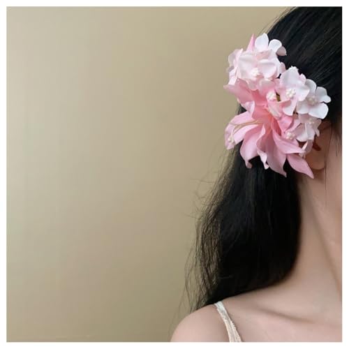 Hrlace Blumen Haarspangen Damen Blumen-Haarklammer Bohemian Haarclip Hawaii Haarklammern künstliche Blume Rutschfeste Haarnadeln Haarschmuck für Mädchen Frauen Strand Hochzeit Party 18# von Hrlace