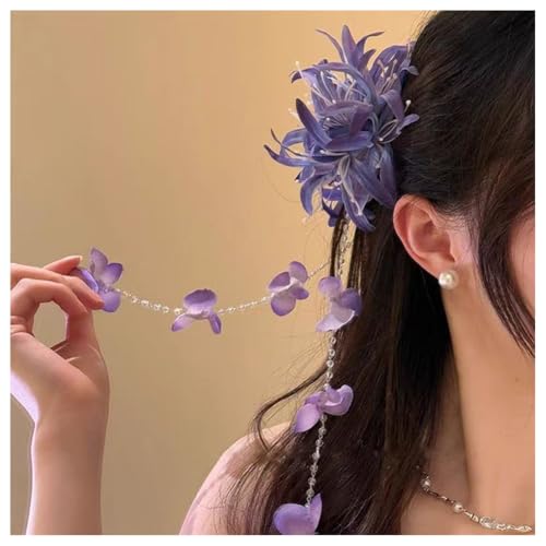 Hrlace Blumen Haarspangen Damen Blumen-Haarklammer Bohemian Haarclip Hawaii Haarklammern künstliche Blume Rutschfeste Haarnadeln Haarschmuck für Mädchen Frauen Strand Hochzeit Party 26# von Hrlace