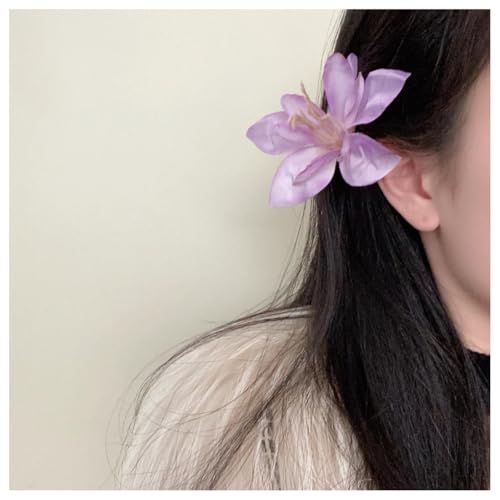 Hrlace Blumen Haarspangen Damen Blumen-Haarklammer Bohemian Haarclip Hawaii Haarklammern künstliche Blume Rutschfeste Haarnadeln Haarschmuck für Mädchen Frauen Strand Hochzeit Party 4# von Hrlace