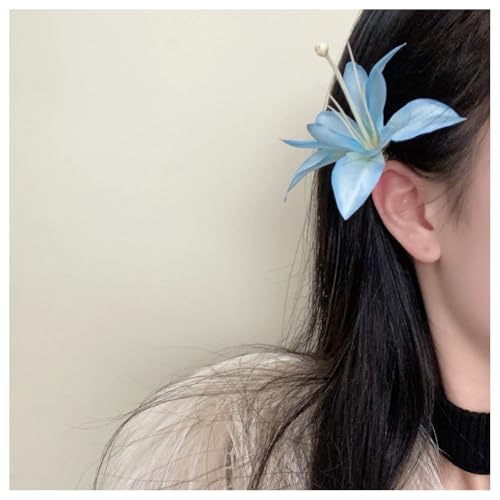 Hrlace Blumen Haarspangen Damen Blumen-Haarklammer Bohemian Haarclip Hawaii Haarklammern künstliche Blume Rutschfeste Haarnadeln Haarschmuck für Mädchen Frauen Strand Hochzeit Party 6# von Hrlace