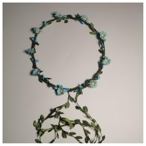 Hrlace Blumenkranz Haare Haar Braut Haarschmuck Kleine Gänseblümchen-Blumenkranz Künstliche Blumen Haarbänder Boho Kopfschmuck für Damen Mädchen Hochzeit Zeremonie Festival Party Strand Blau Hrlace Blumenkranz Haare Haar Braut Haarschmuck Kleine Gänseblümchen-Blumenkranz Künstliche Blumen Haarbänder Boho Kopfschmuck für Damen Mädchen Hochzeit Zeremonie Festival Party Strand Blau von Hrlace