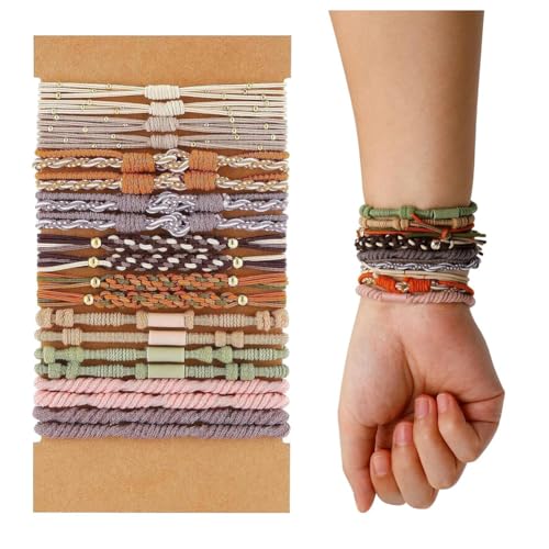 Hrlace Boho Haargummis Armband Mädchen Pferdeschwanzhalter Elastische Boho Armbänder Haargummis Niedliche Stretch Accessoires für Damen Frauen Dickes Dünnes Mittellanges Langes Haar 13# 20 Stück Hrlace Boho Haargummis Armband Mädchen Pferdeschwanzhalter Elastische Boho Armbänder Haargummis Niedliche Stretch Accessoires für Damen Frauen Dickes Dünnes Mittellanges Langes Haar 13# 20 Stück von Hrlace