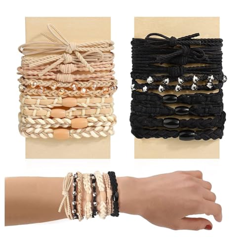 Hrlace Boho Haargummis Armband Mädchen Pferdeschwanzhalter Elastische Boho Armbänder Haargummis Niedliche Stretch Accessoires für Damen Frauen Dickes Dünnes Mittellanges Langes Haar 6# 20 Stück Hrlace Boho Haargummis Armband Mädchen Pferdeschwanzhalter Elastische Boho Armbänder Haargummis Niedliche Stretch Accessoires für Damen Frauen Dickes Dünnes Mittellanges Langes Haar 6# 20 Stück von Hrlace