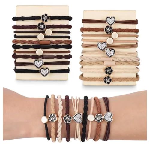 Hrlace Boho Haargummis Armband Mädchen Pferdeschwanzhalter Elastische Boho Armbänder Haargummis Niedliche Stretch Accessoires für Damen Frauen Dickes Dünnes Mittellanges Langes Haar 9# 20 Stück Hrlace Boho Haargummis Armband Mädchen Pferdeschwanzhalter Elastische Boho Armbänder Haargummis Niedliche Stretch Accessoires für Damen Frauen Dickes Dünnes Mittellanges Langes Haar 9# 20 Stück von Hrlace