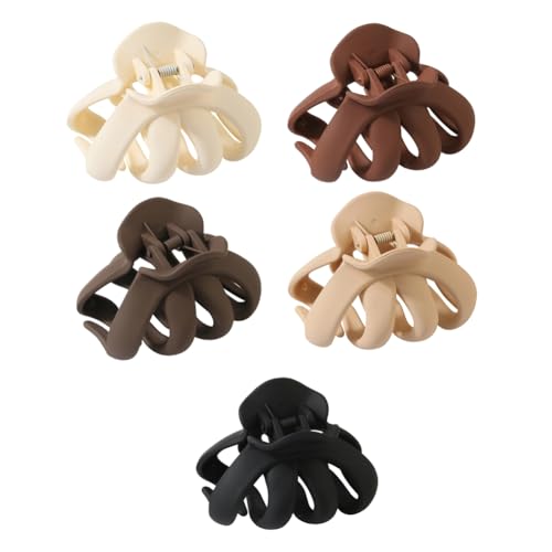 Hrlace Große Haarklammer für Damen Kleine Haarspangen Klaue Clips Rutschfeste Haarnadel Modisch Unregelmäßige Haarklammern Haarstyling Zubehör für Frauen Mädchen Dickes Dünnes Haar 5 pcs/set von Hrlace