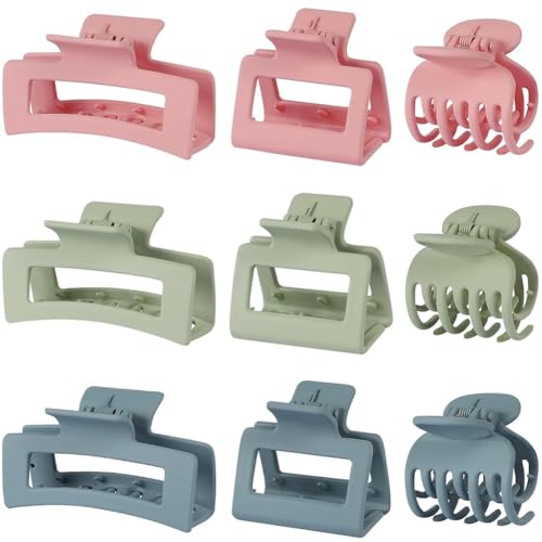 Hrlace Große Haarklammer für Damen Kleine Haarspangen Klaue Clips Rutschfeste Haarnadel Modisch Unregelmäßige Haarklammern Haarstyling Zubehör für Frauen Mädchen Dickes Dünnes Haar 9 pcs/set von Hrlace