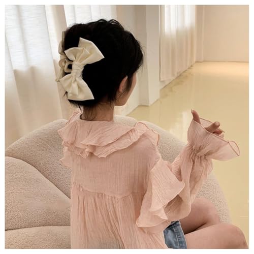 Hrlace Große Haarklammern Tüllschleife Haarklammer Damen Große Haarspangen Chiffon Schleife Haarkrallen Tüll Schleife Hair Clip für Frauen Mädchen Dickes Dünnes Langes Haar Accessoires 8# von Hrlace