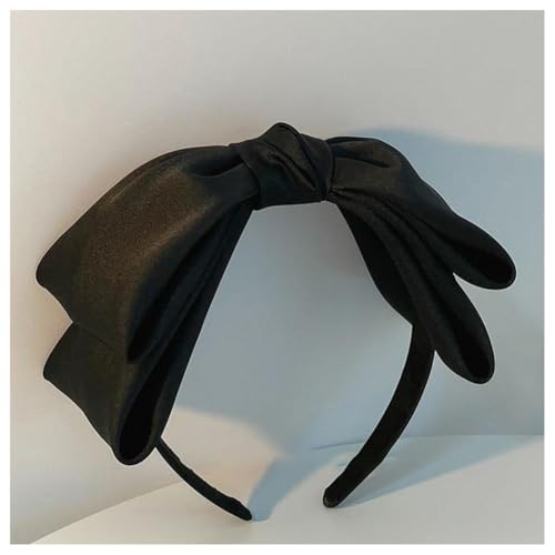 Hrlace Haarreifen mit Schleife Haarreif Schleifen Stirnband Damen Haarband Kopfschmuck Vintage Haarschmuck für Frauen und Mädchen Cosplay Party Weihnachten Valentinstag Make up Schwarz von Hrlace