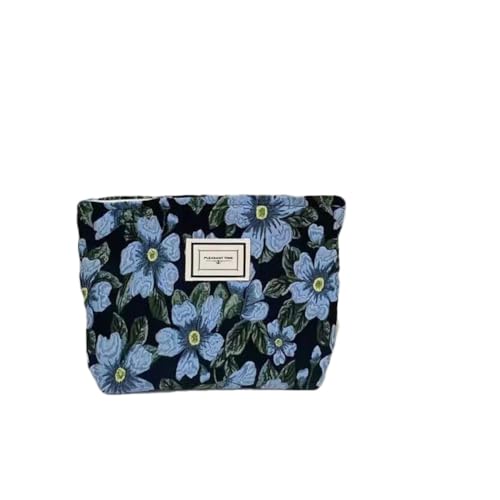 Hrlace Kulturtasche Tragbare Kosmetiktasche Multifunktionaler Reisen Kulturbeutel Makeup Tasche mit Reißverschluss aus weichem Baumwollmaterial Taschen Organizer für Damen Mädchen 1# von Hrlace