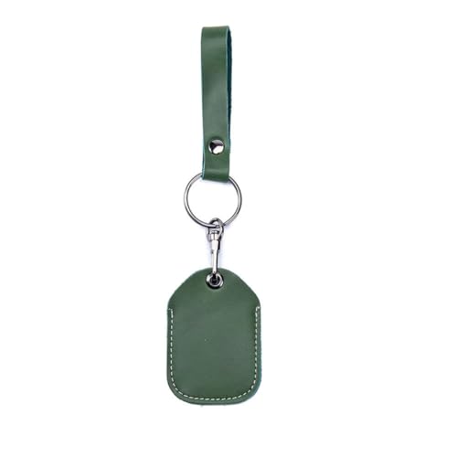 Hrlace Leder Zugangskartenhalter RFID-Schlüsselanhänger NFC Smart Key Tag Schutzhülle Karte RFID Pod ID-Karten-Schutzhülle Allgemeine Zugangskartenhülle Leder-Schlüsselanhänger Kurz-Olivgrün von Hrlace