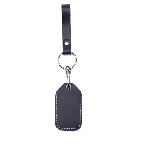 Hrlace Leder Zugangskartenhalter RFID-Schlüsselanhänger NFC Smart Key Tag Schutzhülle Karte RFID Pod ID-Karten-Schutzhülle Allgemeine Zugangskartenhülle Leder-Schlüsselanhänger Lang-Schwarz von Hrlace