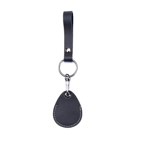 Hrlace Leder Zugangskartenhalter RFID-Schlüsselanhänger NFC Smart Key Tag Schutzhülle Karte RFID Pod ID-Karten-Schutzhülle Allgemeine Zugangskartenhülle Leder-Schlüsselanhänger Schwarz von Hrlace