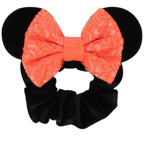 Hrlace Maus Ohr Haargummis für Kinder Damen Pailletten Schleife-Haargummis Samt Haarschleife Maus-Ohr Haarbänder mit Schleifen Haarschmuck für Geburtstag Party Cosplay Kostüme Zubehör 11# von Hrlace