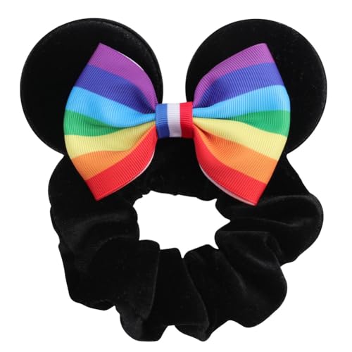 Hrlace Maus Ohr Haargummis für Kinder Damen Pailletten Schleife-Haargummis Samt Haarschleife Maus-Ohr Haarbänder mit Schleifen Haarschmuck für Geburtstag Party Cosplay Kostüme Zubehör 23# von Hrlace