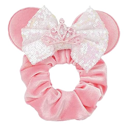 Hrlace Maus Ohr Haargummis für Kinder Damen Pailletten Schleife-Haargummis Samt Haarschleife Maus-Ohr Haarbänder mit Schleifen Haarschmuck für Geburtstag Party Cosplay Kostüme Zubehör 29# von Hrlace