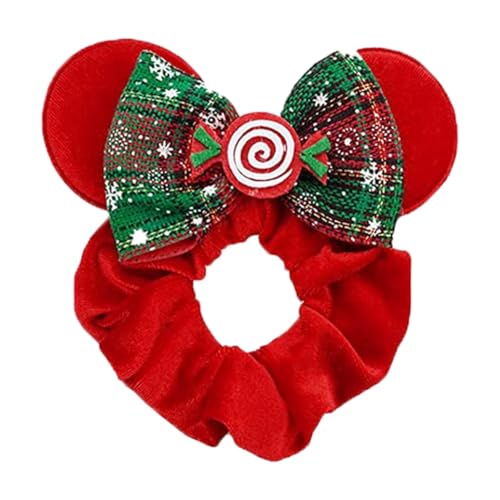 Hrlace Maus Ohr Haargummis für Kinder Damen Pailletten Schleife-Haargummis Samt Haarschleife Maus-Ohr Haarbänder mit Schleifen Haarschmuck für Geburtstag Party Cosplay Kostüme Zubehör 30# von Hrlace