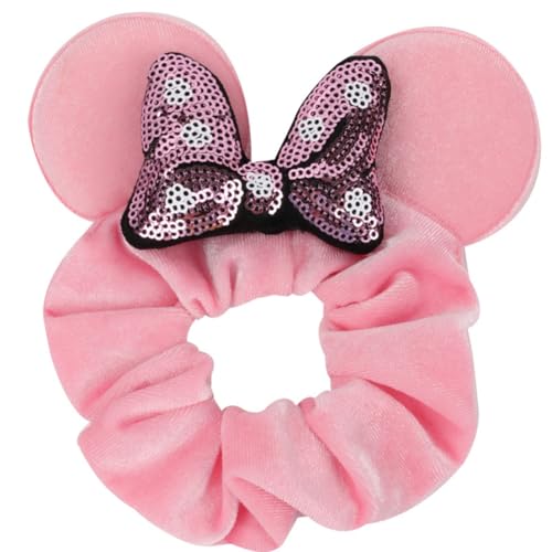 Hrlace Maus Ohr Haargummis für Kinder Damen Pailletten Schleife-Haargummis Samt Haarschleife Maus-Ohr Haarbänder mit Schleifen Haarschmuck für Geburtstag Party Cosplay Kostüme Zubehör 33# von Hrlace