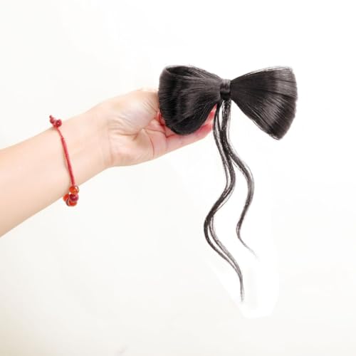 Hrlace Perücke Clip Bowknot Perücke Clips Haarbrötchen Haarspangen Haarverlängerung zum Einklipsen Extension Haarteile Perücke Zubehör Dekorative Clip für Frauen Mädchen Braun schwarz 1 Stück von Hrlace