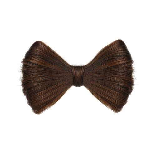 Hrlace Perücke Clip Bowknot Perücke Clips Haarbrötchen Haarspangen Haarverlängerung zum Einklipsen Extension Haarteile Perücke Zubehör Dekorative Clip für Frauen Mädchen Hellbraun #1 2 Stück von Hrlace