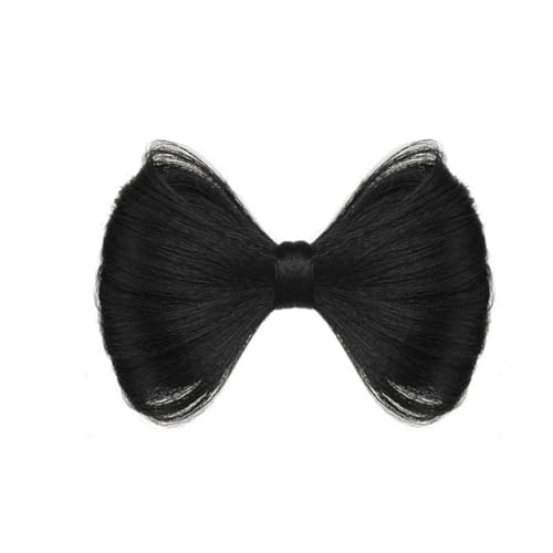 Hrlace Perücke Clip Bowknot Perücke Clips Haarbrötchen Haarspangen Haarverlängerung zum Einklipsen Extension Haarteile Perücke Zubehör Dekorative Clip für Frauen Mädchen Natürliches Schwarz#1 2 Stück von Hrlace