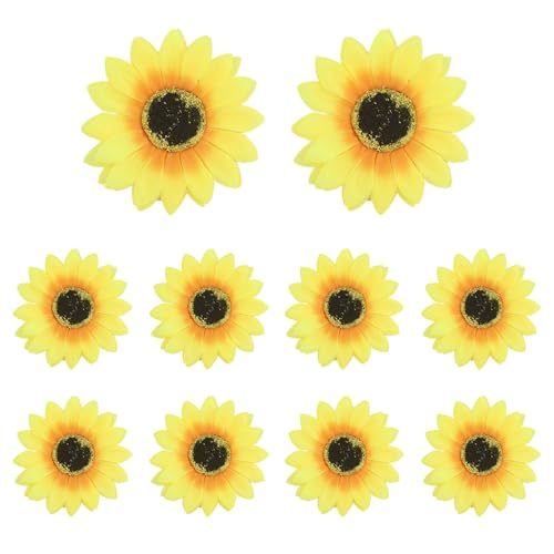 10pcs Strong Hold Sunflowers Haarclip Neuheit Maskeraden Mädchen Haarnadel Frauen Haarzubehör von Hrtyvhin