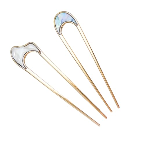 2pcs Metall Haarzubehör Für Frisur Fixes Barrette Chignons Haarnadel Langes Haarzubehör Friseur Accessoires von Hrtyvhin