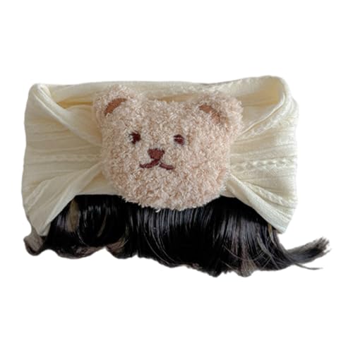 Baby Haarteil Bang Stirnband Modische Toupe Kopfbedeckung Schöne Bärenmädchen Haarzubehör Für Neugeborene Und Kleinkind von Hrtyvhin